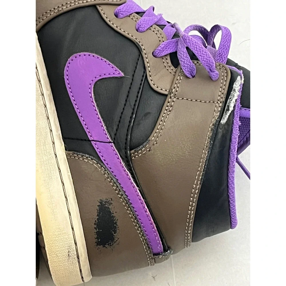 Air Jordan 1 Mid Palomino Wild Berry Brown Black Purple DQ8426-215 Mens Shoes